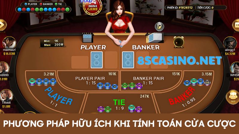 Cách kiếm tiền từ Baccarat tính toán cửa cược